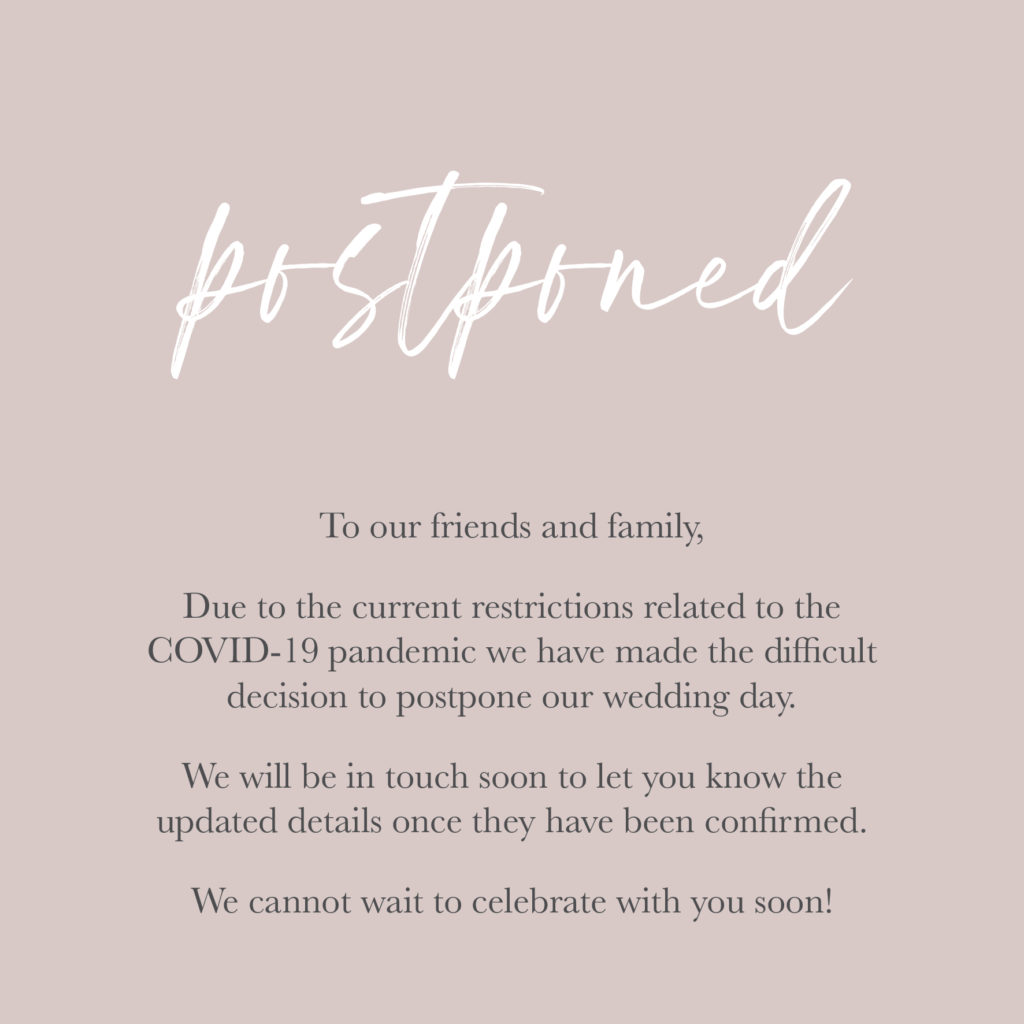 covid 19 template for postponed wedding by prism design studio