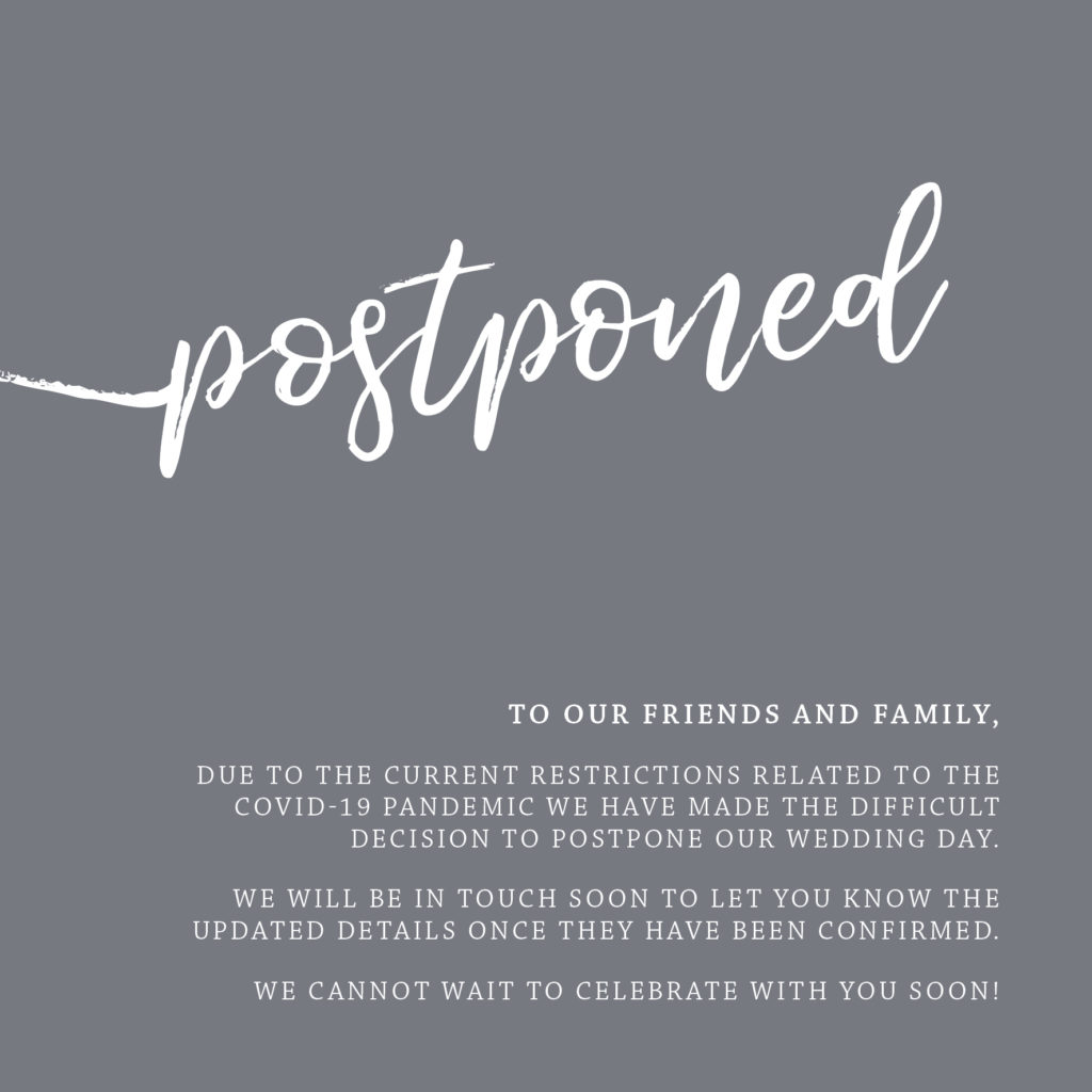 covid 19 template for postponed wedding by prism design studio