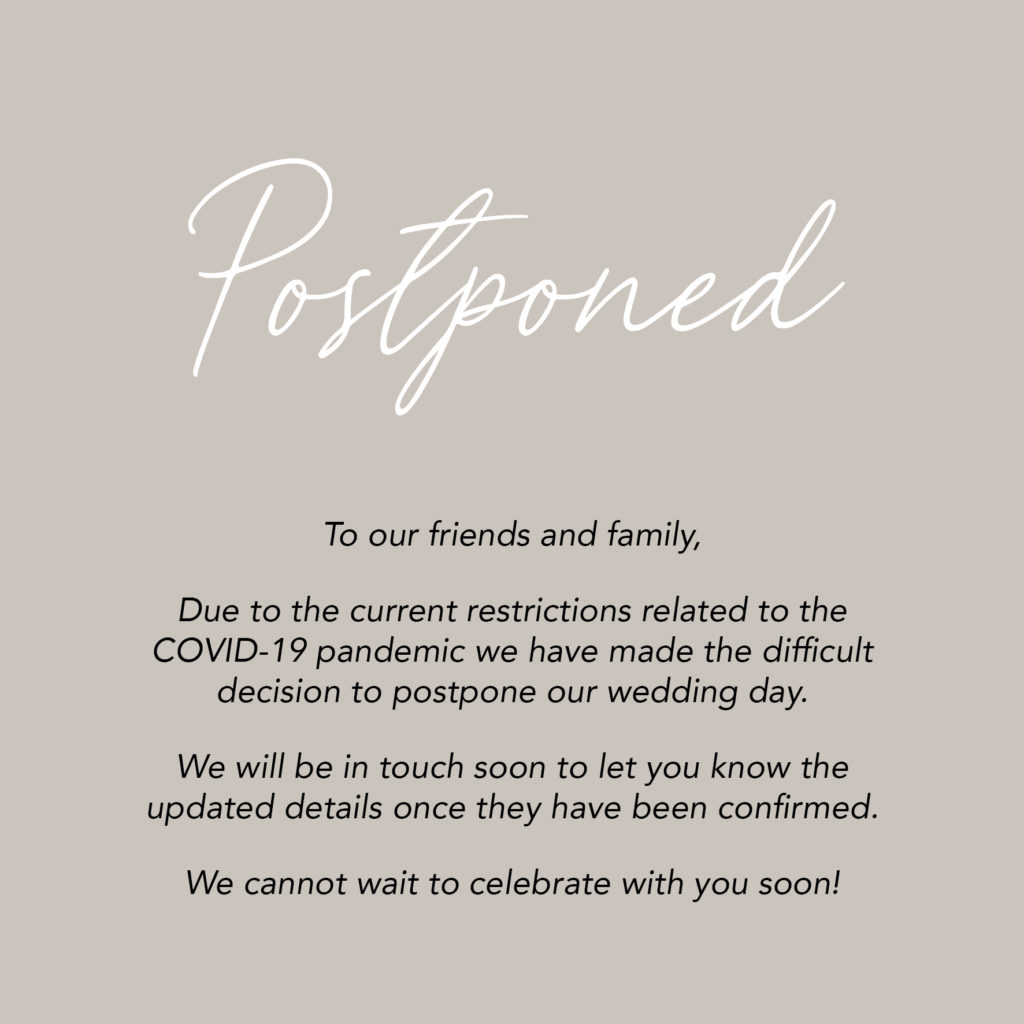 covid 19 template for postponed wedding by prism design studio