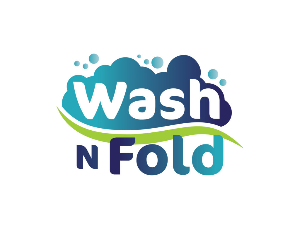wash n fold logo design by prism design studio